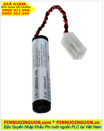 Pin FANUC CR12600SE (Zắc FANUC), Pin nuôi nguồn FANUC CR12600SE lithium 3V 1450mAh chính hãng, Xuất xứ NHẬT 